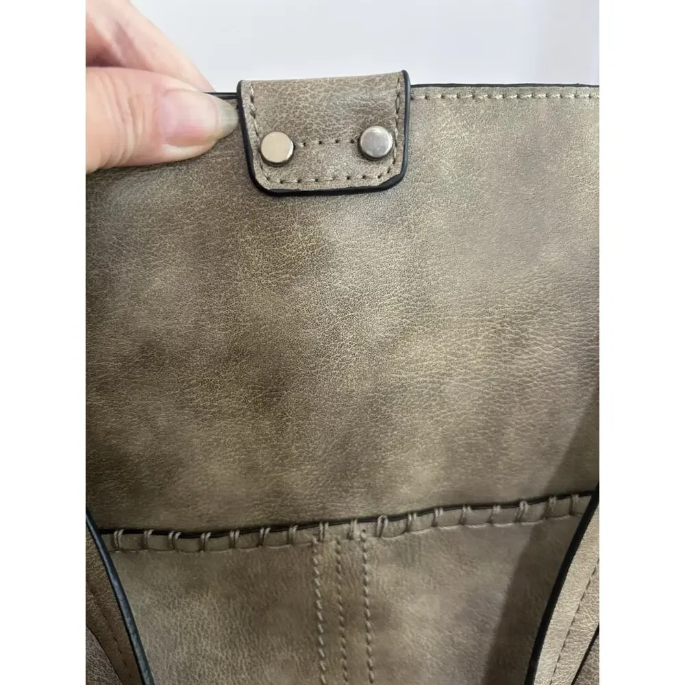DS Bags Y2K Hobo Taupe Tote Shoulder Bag Detachable Strap Tassel Coin Purse
